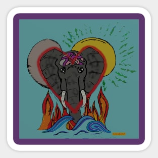 Elemental Elephant. Sticker